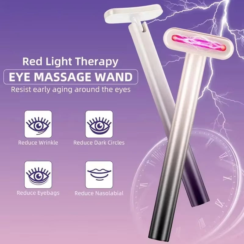 Electric Eye Dark Circles Fairy Stick Microcurrent 4 in 1 EMS Light Therapy Skin Care Tool Massage Stick Eye Massager Wand